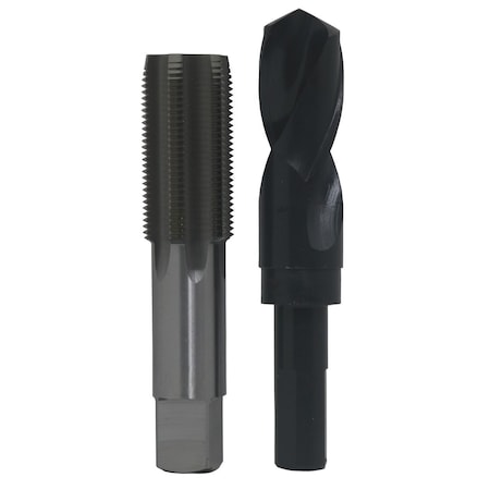 1-9/16in-12 UNS HSS Plug Tap And 1-31/64in HSS 1/2in Shank Drill Bit Kit